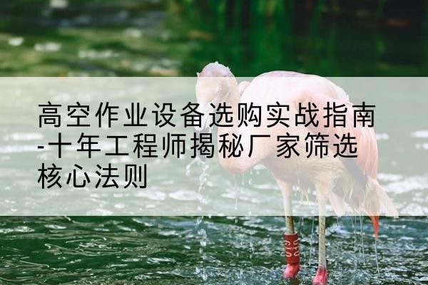 陆良剪叉式升降机厂家-高空作业设备选购实战指南-十年工程师揭秘厂家筛选核心法则